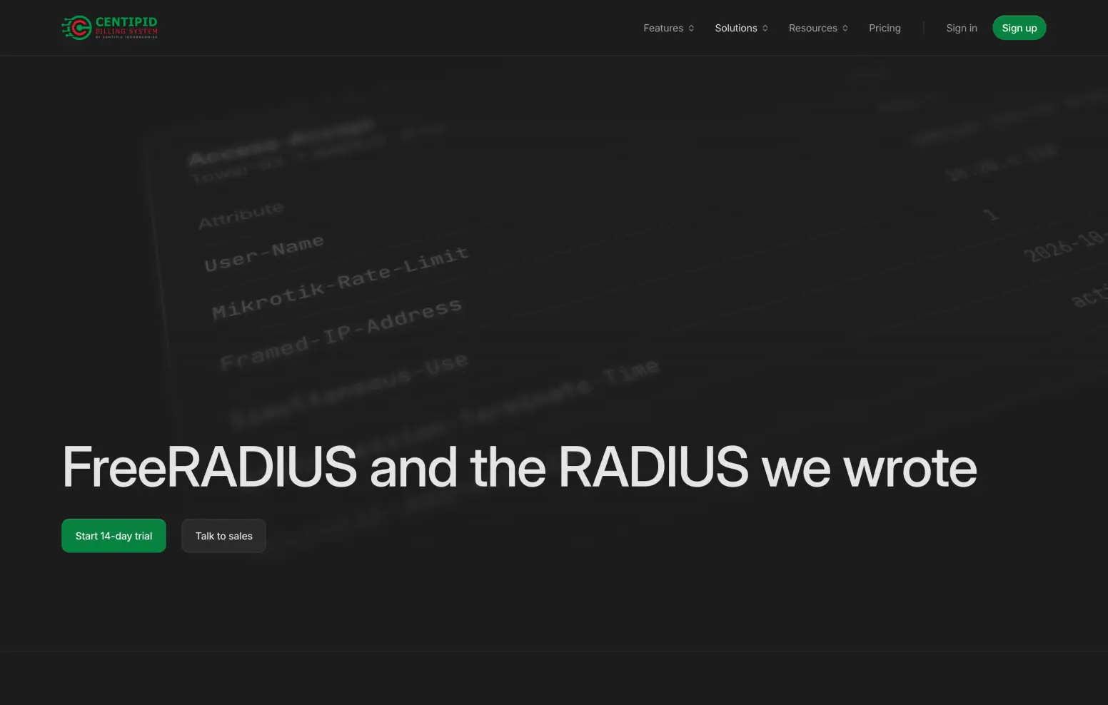 Centipid RADIUS Server